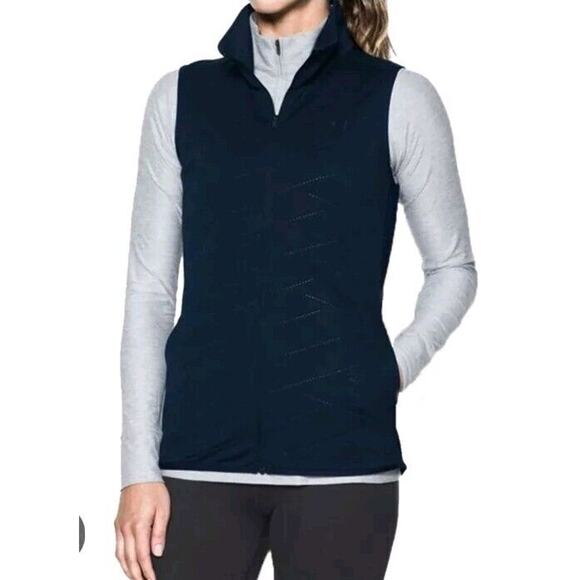 Under Armour Vest Women's XL Coldgear Reactor Quilted Loose Fit Hand Pockets NNT - Picture 15 of 16